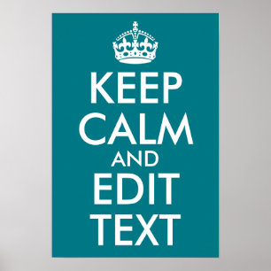 Lugn för Behålla av mörk och Redigera text Poster