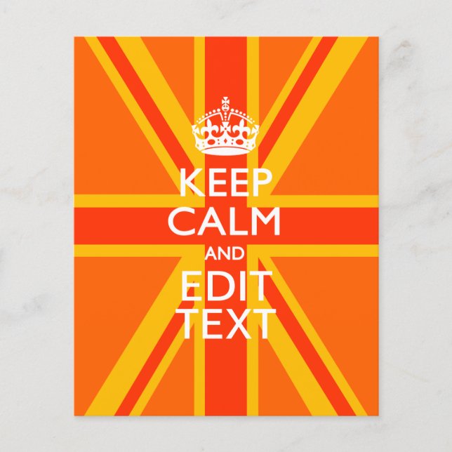 Lugn för Behålla av orange och Er text om ett unio Flygblad (Framsidan)