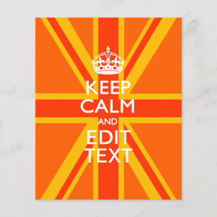 Lugn för Behålla av orange och Er text om ett unio Flygblad
