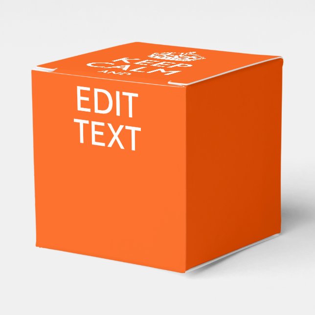 LUGN för BEHÅLLA av orangens Personlig Din text Presentaskar (Framsidan Sidan)