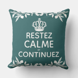 lugn för Behålla av tealvit oliv gren Fransk Kudde