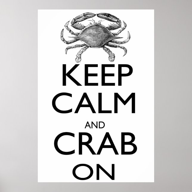 Lugn för behålla och Crab på Poster (Framsidan)