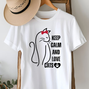 Lugn för Behålla och Kärlek-katter T Shirt