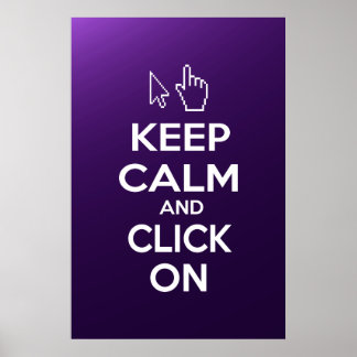 Lugn för behålla och klicka på På Poster