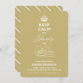 Lugn för behålla Visa Möhippan Bride Funny Inbjudningar