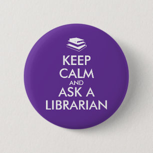 Lugn för bibliotekariegåvabehålla frågar en knapp