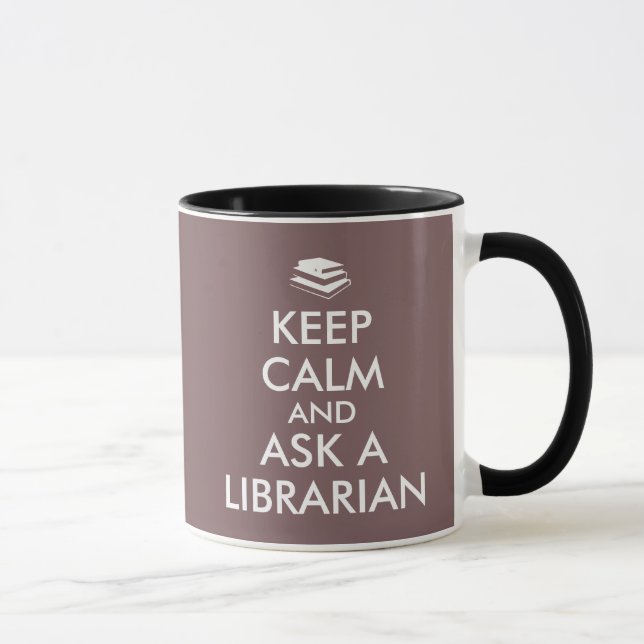 Lugn för bibliotekariegåvabehålla frågar en mugg (Höger)