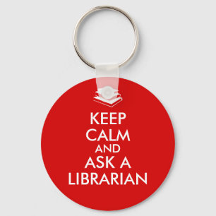 Lugn för bibliotekariegåvabehålla frågar en nyckelring