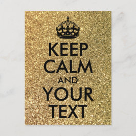 Lugn för guld Glitter och svart Behålla och din te Vykort