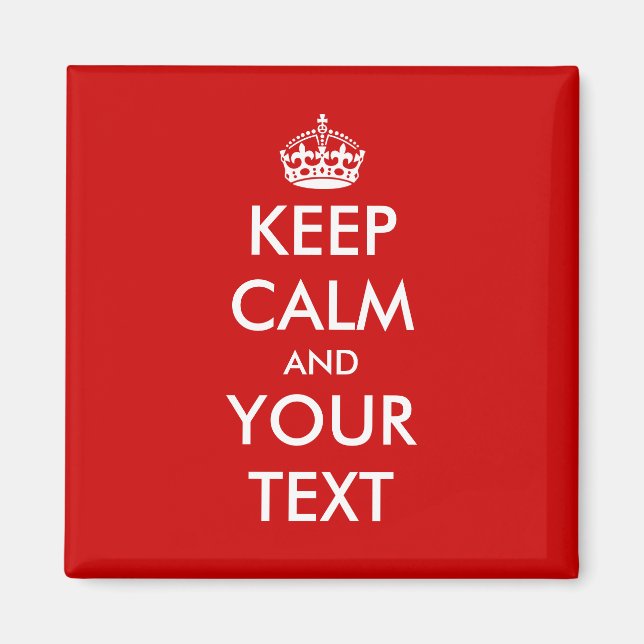 Lugn för kvadratisk Behålla | Anpassade-mall Magnet (Framsidan)