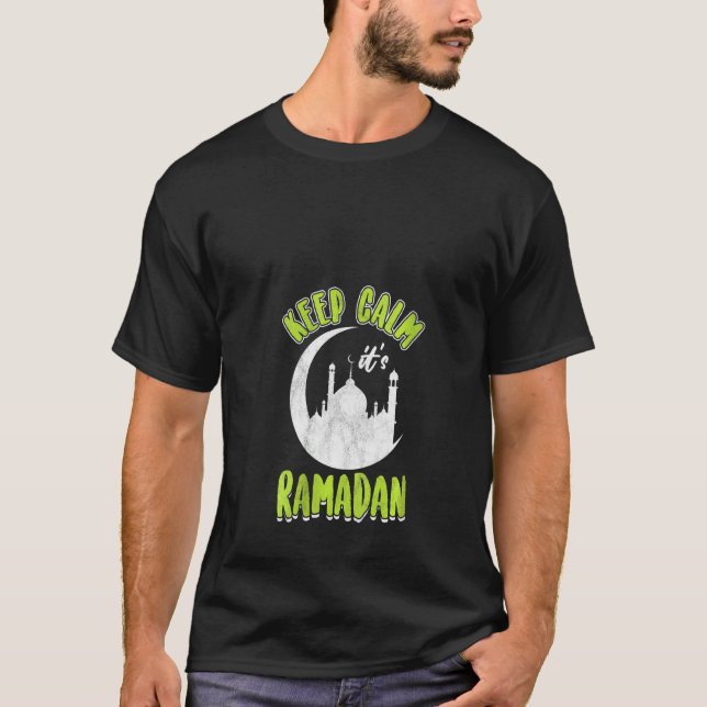 Lugn för kvinnans Behålla Ramadan Ramazan Fasting  T Shirt (Framsida)