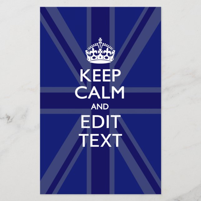 Lugn för Midnight Blue-Behålla och din textunion Flygblad (Framsidan)