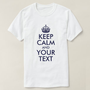 Lugn för mörk blått Behålla och text T Shirt