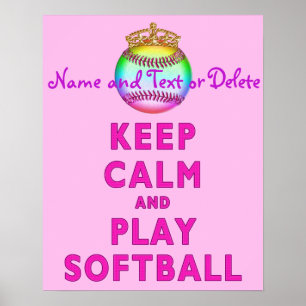 Lugn för personlig Behålla och Poster Softball