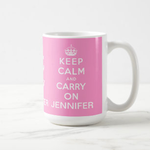 Lugn för personligrosabehålla och bär på kaffemugg