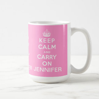 Lugn för personligrosabehålla och bär på kaffemugg