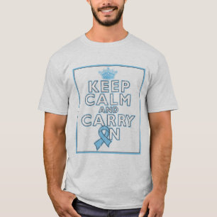 Lugn för prostatacancerbehålla och bär på t-shirt