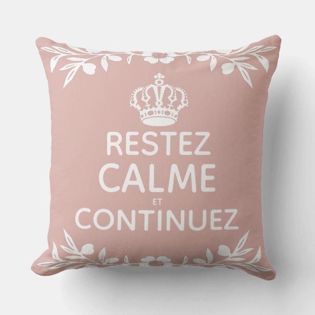 Lugn för rosa av gren Fransk  Behålla Kudde (Framsida)