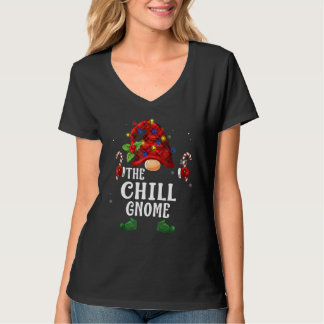 Lugn Gnome Buffalo Rutig Matchande Familj Jul T Shirt