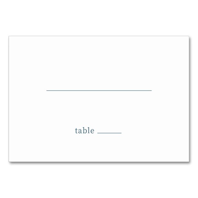 Lugn grå minimalistisk linje bordsnummer (Framsidan)