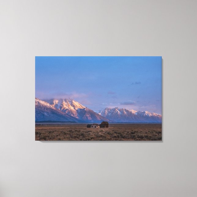 Lugn Grand Teton öppen prärie Canvastryck (Framsida)