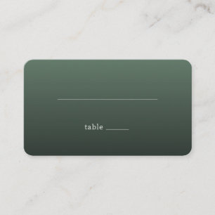Lugn Grön Minimalistisk Linje Placeringskort