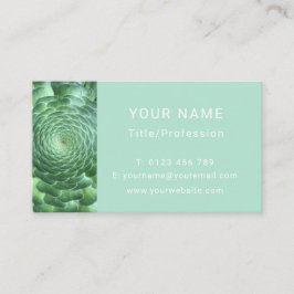 Lugn Grönt Succulent Plant Visitkort