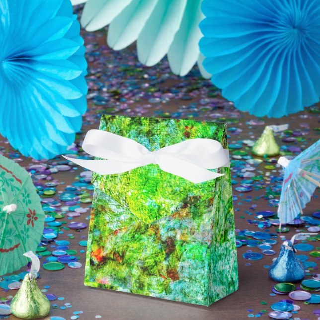 Lugn gul abstrakt Favor Box,Slät texturerad konst Presentaskar (Part)