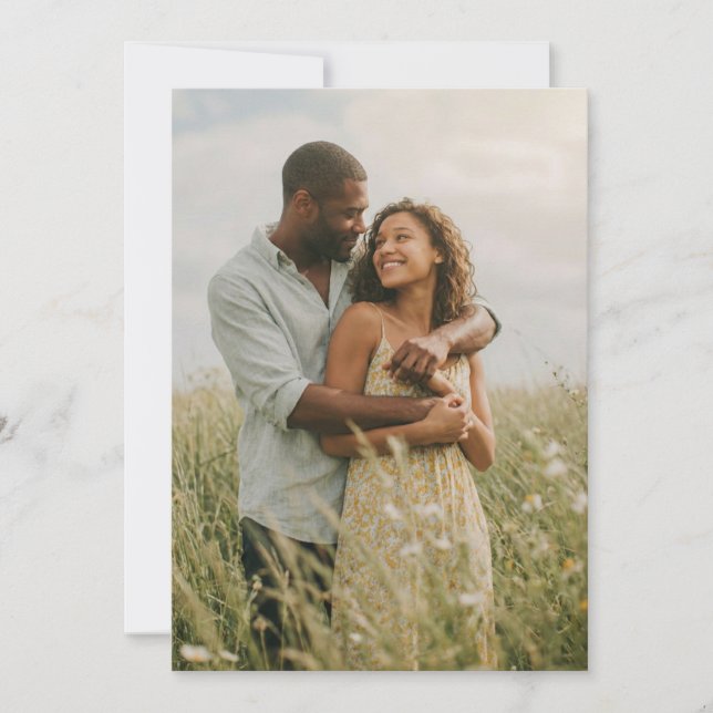 Lugn Gul Blommig Foto Inbjudningar (Framsida)