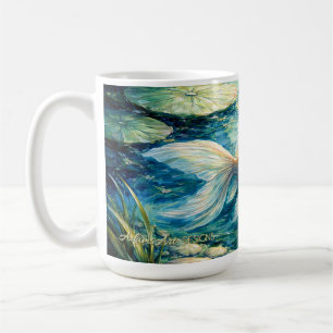 Lugn Guldfisk & Lotusdamm Konstnärlig Kaffemugg