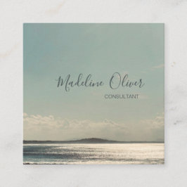 Lugn Havsresa Modern Snyggt Professionell Fyrkantigt Visitkort