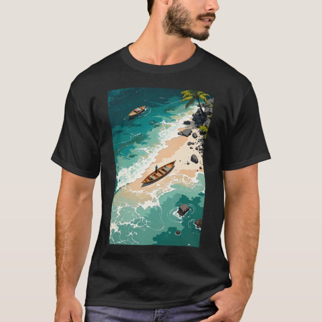 Lugn havsstrand retreat t shirt (Framsida)