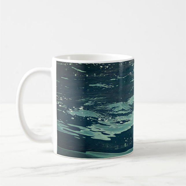 Lugn havsvåg Calm Marine Landskap Kaffe Kaffemugg (Vänster)