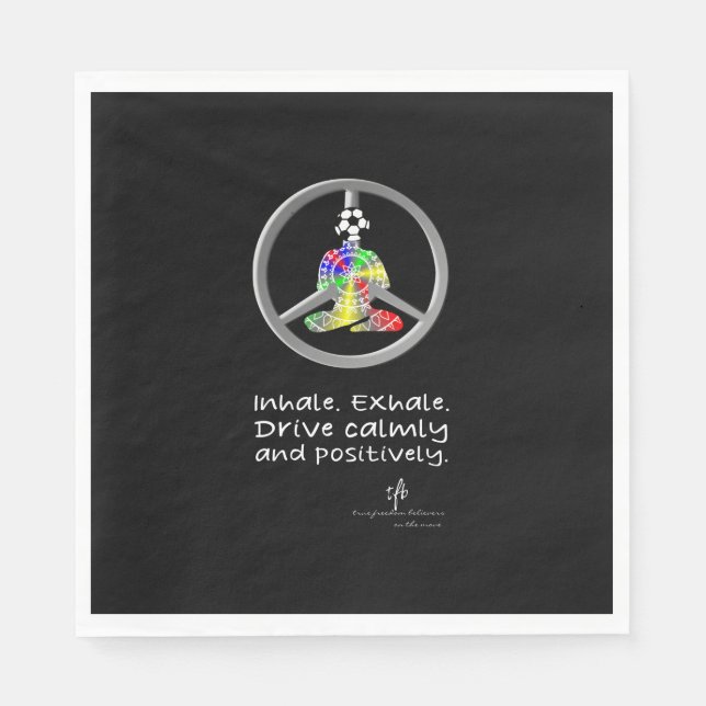 Lugn - Hemlig TV-konsol för bilkörning Pappersservett (Framsidan)