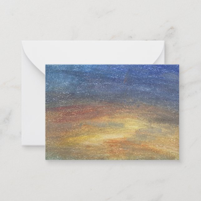Lugn himmel Abstrakt Handritad Tom Platt Kort (Framsida)