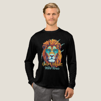 Lugn hjärta, vild röst – Lejon Energi Motiverande T Shirt