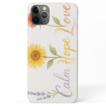 Lugn Hope Kärlek Blommigt iphone case med solros o