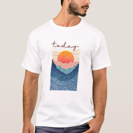 Lugn Horizon Valley Line Art T Shirt