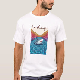 Lugn Horizon Valley Line Art T Shirt