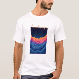 Lugn Horizon Valley Line Art T Shirt