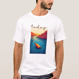 Lugn Horizon Valley Line Art T Shirt