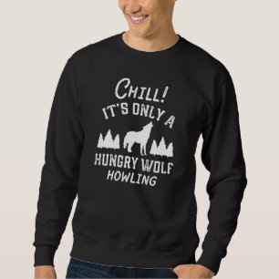 Lugn hungrig varg lång ärmad tröja