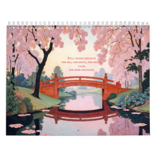 Lugn i blomning Japansk trädgård Väggkalender Kalender