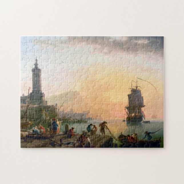 Lugn i Medelhavshamnen Claude-Joseph Vernet Pussel (Horisontell)