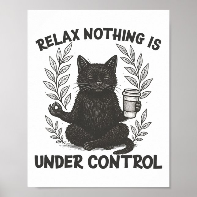 Lugn ingenting är under kontroll rolig sarksatisk  poster (Framsidan)
