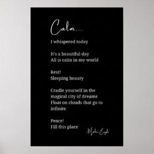 Lugn Inspirerande Poetisk Väggkonst Affisch