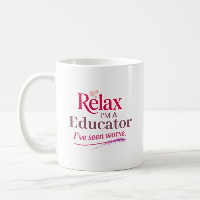 Lugn, jag är en utbildare kaffemugg (Vänster)