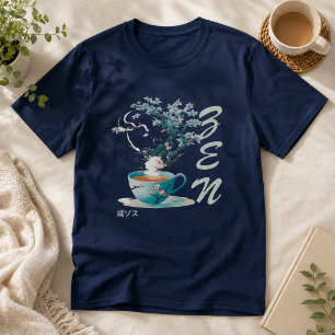 Lugn japansk tekopp med körsbärsblommor t shirt