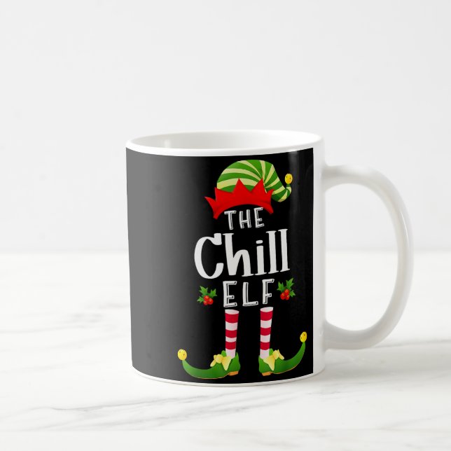 Lugn jul tomte matchande pyjamas jul fest  kaffemugg (Höger)