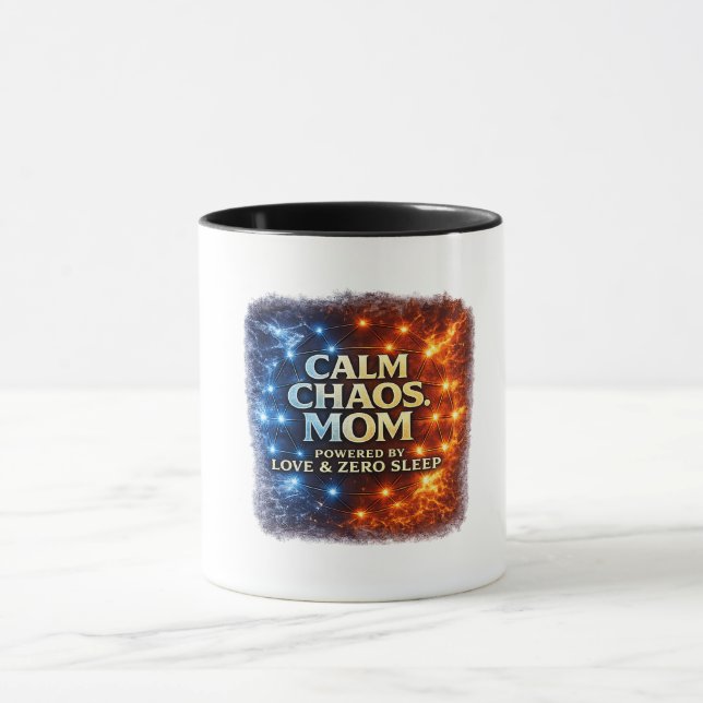 Lugn Kaos Mamma Mugg, Rolig Mamma Kaffe Kopp, Driv Mugg (Center)